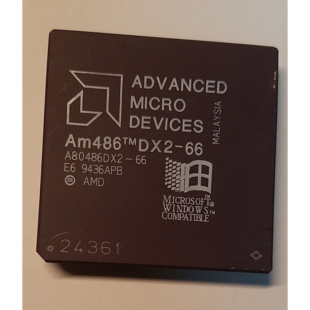Vintage AMD Am486-DX2 (A80486DX2) - 60MHz Gold CPU